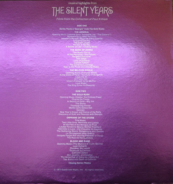 William Perry : Musical Highlights From Films Of The Silent Years (LP, Gat)