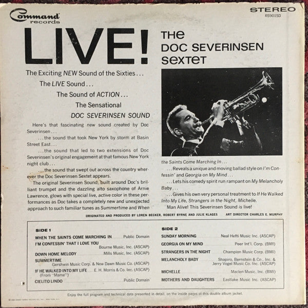 The Doc Severinsen Sextet : Live! (LP, Album, Gat)