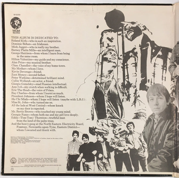 Eric Burdon & The Animals : Winds Of Change (LP, Album, Mono, Club, Gat)
