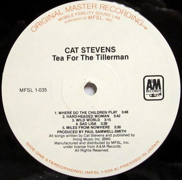 Cat Stevens : Tea For The Tillerman (LP, Album, Ltd, RE, RM)