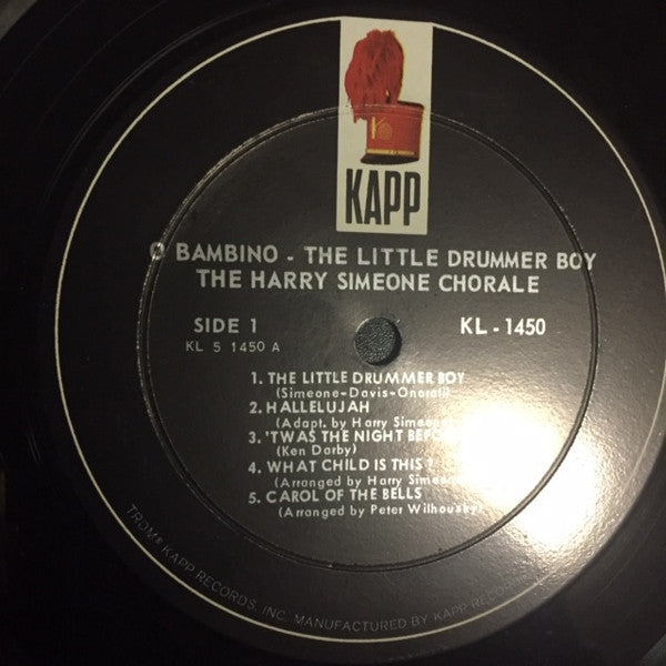 The Harry Simeone Chorale : The Little Drummer Boy (LP, Album, Mono)