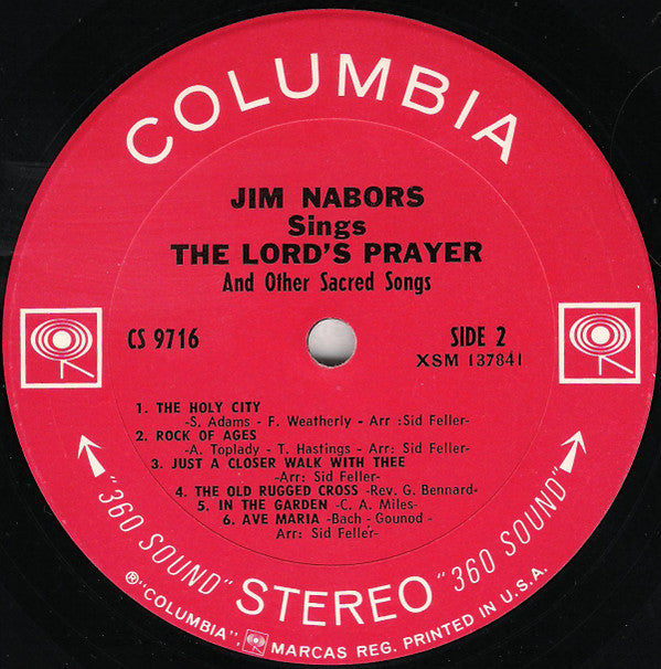 Jim Nabors : Jim Nabors Sings The Lord's Prayer And Other Sacred Songs (LP, Album)