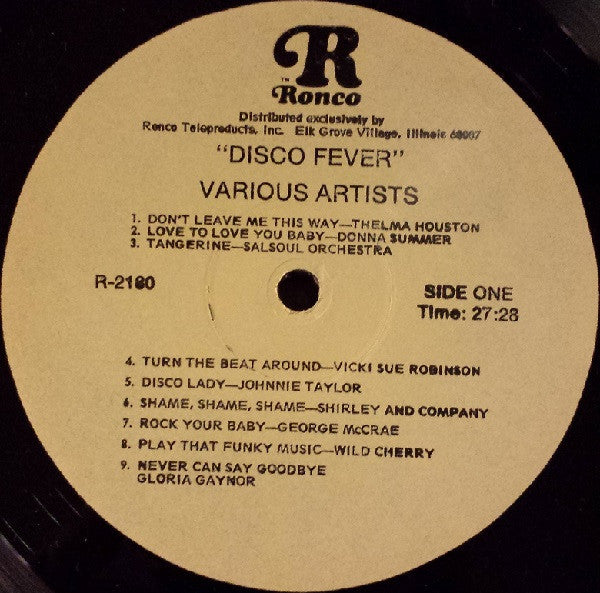 Various : Ronco Presents Disco Fever (LP, Comp)