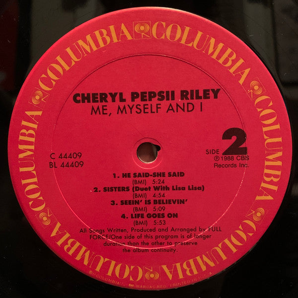 Cheryl Pepsii Riley : Me Myself And I (LP, Album)