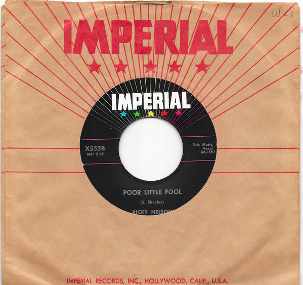 Ricky Nelson (2) : Poor Little Fool / Don't Leave Me This Way (7")