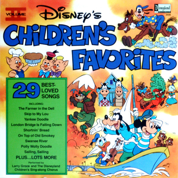 Larry Groce And The Disneyland Children's Sing-Along Chorus : Disney's Children's Favorites Volume II (LP, Album, RP, Spe)