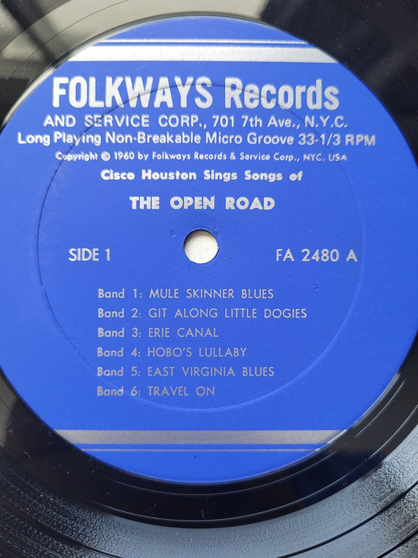 Cisco Houston : Sings Songs Of The Open Road (LP, Album, RE)