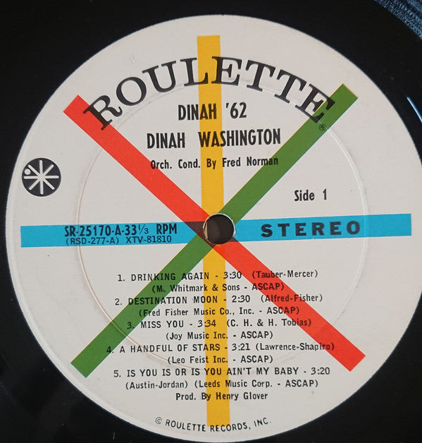 Dinah Washington : Dinah '62 (LP, Album)