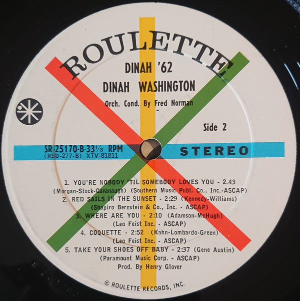 Dinah Washington : Dinah '62 (LP, Album)