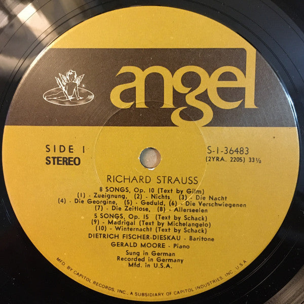 Richard Strauss : Dietrich Fischer-Dieskau, Gerald Moore : Richard Strauss Songs (LP)