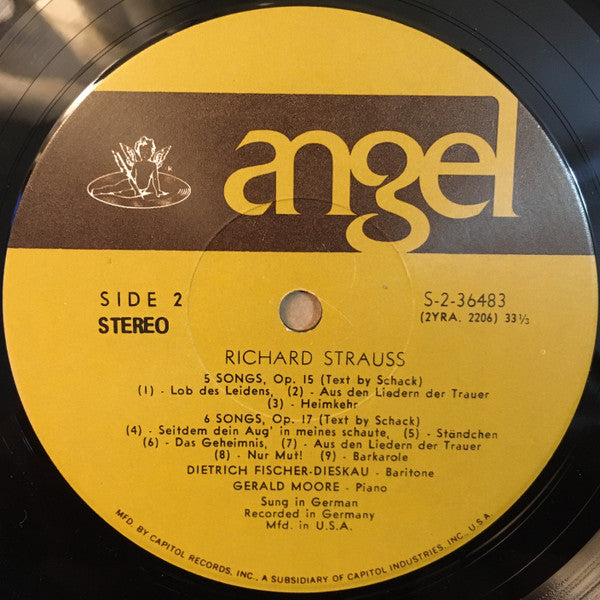 Richard Strauss : Dietrich Fischer-Dieskau, Gerald Moore : Richard Strauss Songs (LP)