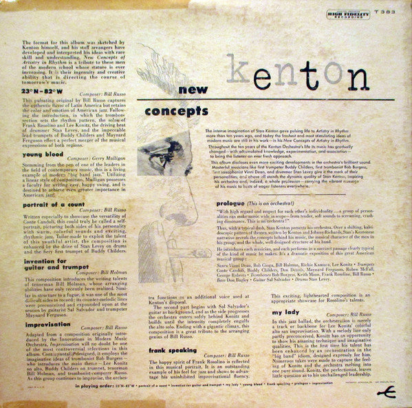 Stan Kenton : New Concepts Of Artistry In Rhythm (LP, Album, RP)