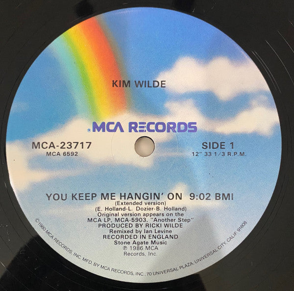 Kim Wilde : You Keep Me Hangin' On (Extended Mix) (12", Glo)
