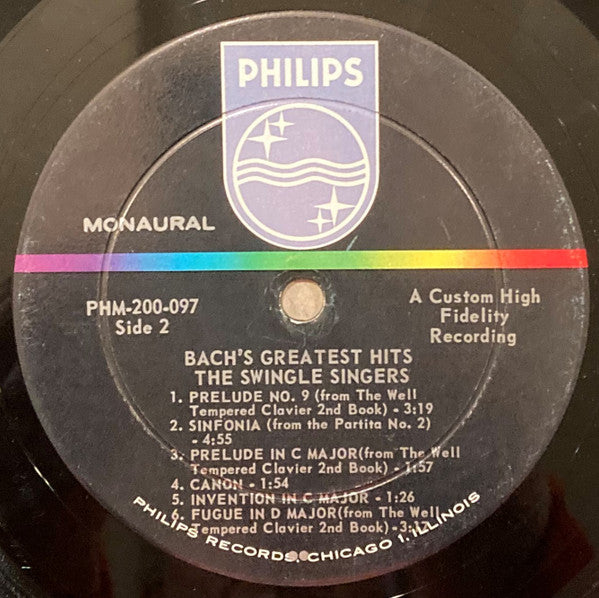 Swingle Singers* : Bach's Greatest Hits (LP, Mono)