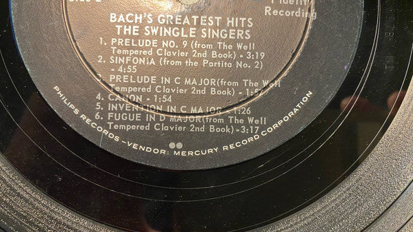 Swingle Singers* : Bach's Greatest Hits (LP, Mono)