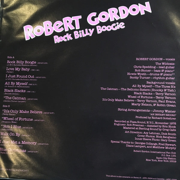 Robert Gordon (2) : Rock Billy Boogie (LP, Album)