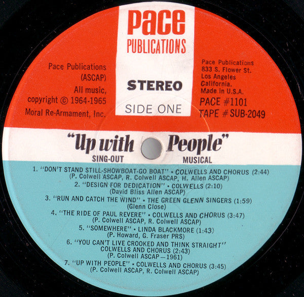 Up With People!* : Pace Magazine Presents Up With People! The Sing-Out Musical (LP, Los)