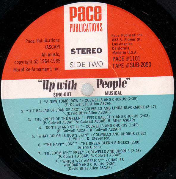 Up With People!* : Pace Magazine Presents Up With People! The Sing-Out Musical (LP, Los)