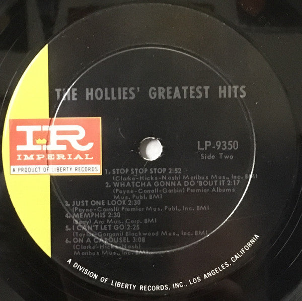 The Hollies : The Hollies' Greatest Hits (LP, Comp, Mono)