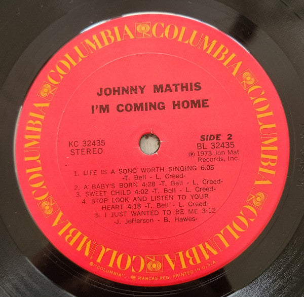 Johnny Mathis : I'm Coming Home (LP, Album, San)