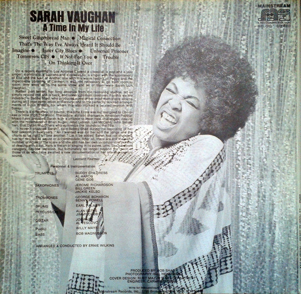 Sarah Vaughan : A Time In My Life (LP, Album)