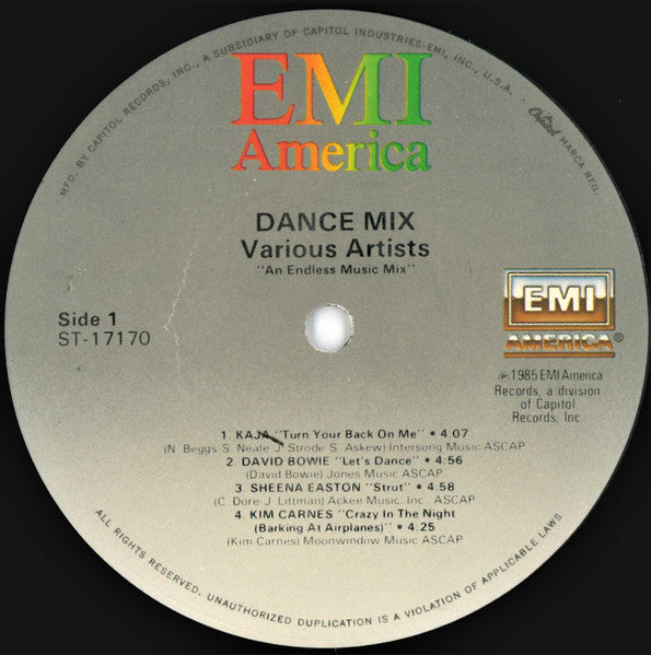 Various : Dance Mix (LP, Comp, Mixed)