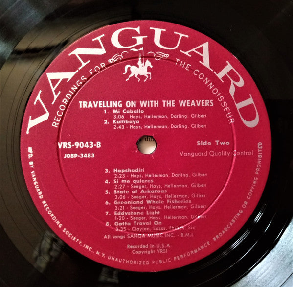 The Weavers : Travelling On With The Weavers (LP, Album, Mono)