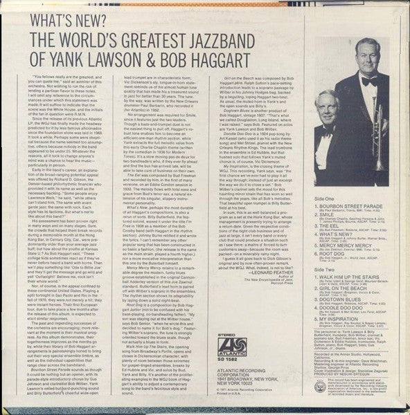 The World's Greatest Jazzband Of Yank Lawson & Bob Haggart : What's New? (LP, Album, MO)