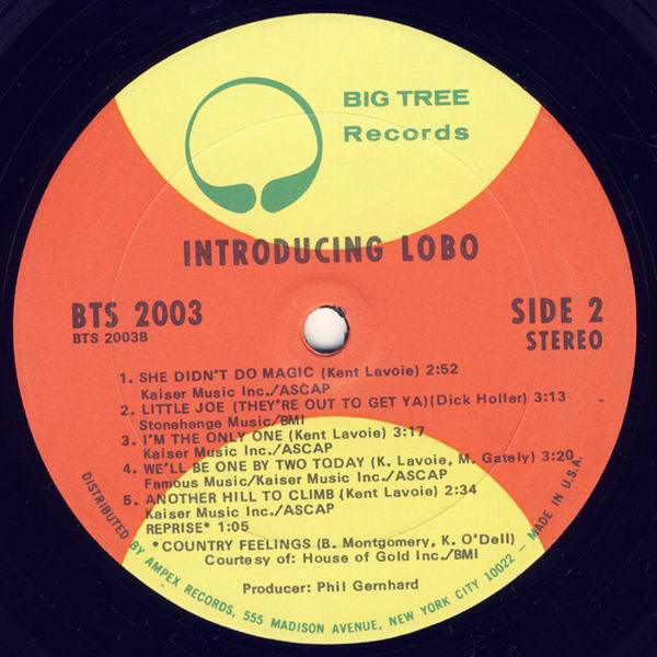 Lobo (3) : Introducing Lobo (LP, Album, Ame)