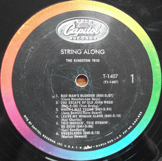The Kingston Trio* : String Along (LP, Mono, RE, Scr)