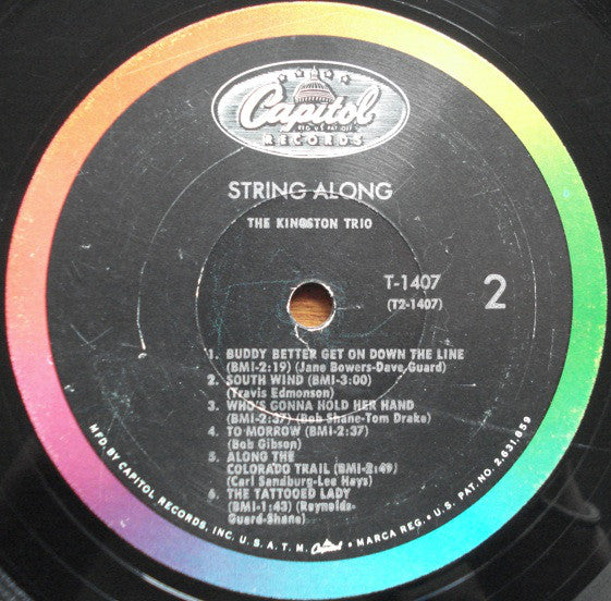 The Kingston Trio* : String Along (LP, Mono, RE, Scr)