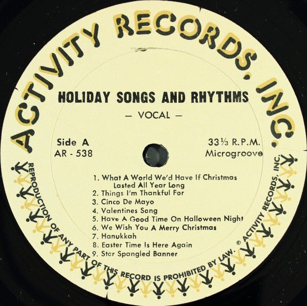 Hap Palmer : Holiday Songs And Rhythms (LP, Album, RE)