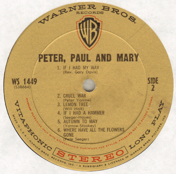 Peter, Paul & Mary : Peter, Paul And Mary (LP, Album, Hol)