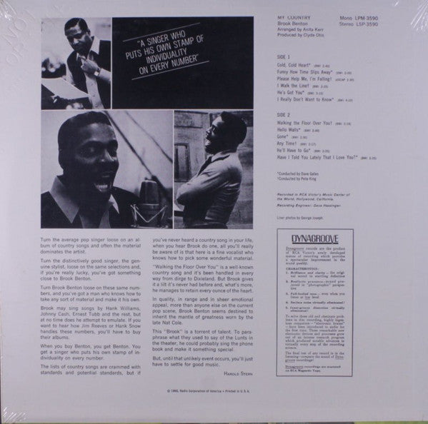 Brook Benton : My Country (LP, Album, Mono, Roc)