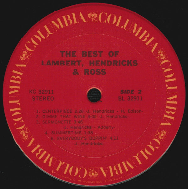 Lambert, Hendricks & Ross : The Best Of Lambert, Hendricks & Ross (LP, Album, RE)