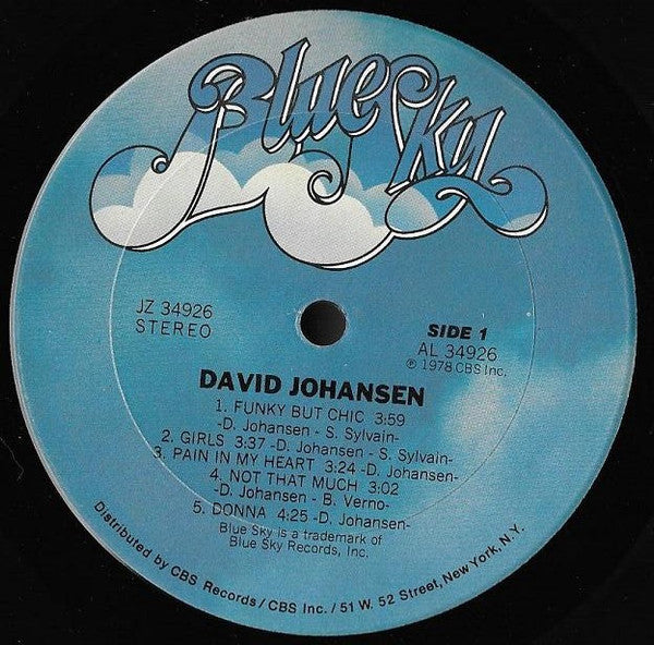 David Johansen : David Johansen (LP, Album, Ter)