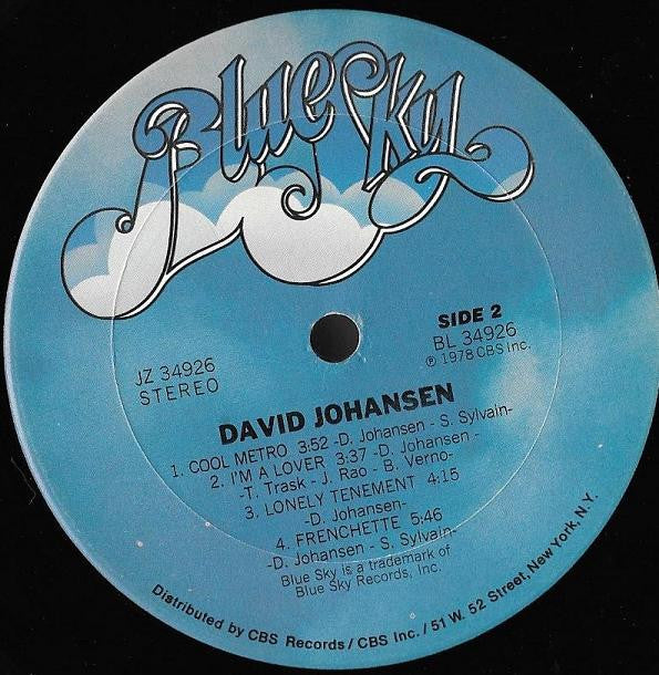 David Johansen : David Johansen (LP, Album, Ter)