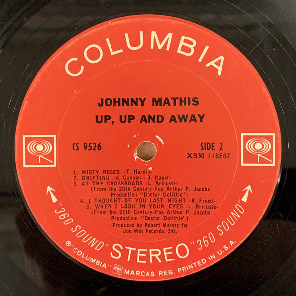 Johnny Mathis : Up, Up And Away (LP, Album, Ter)