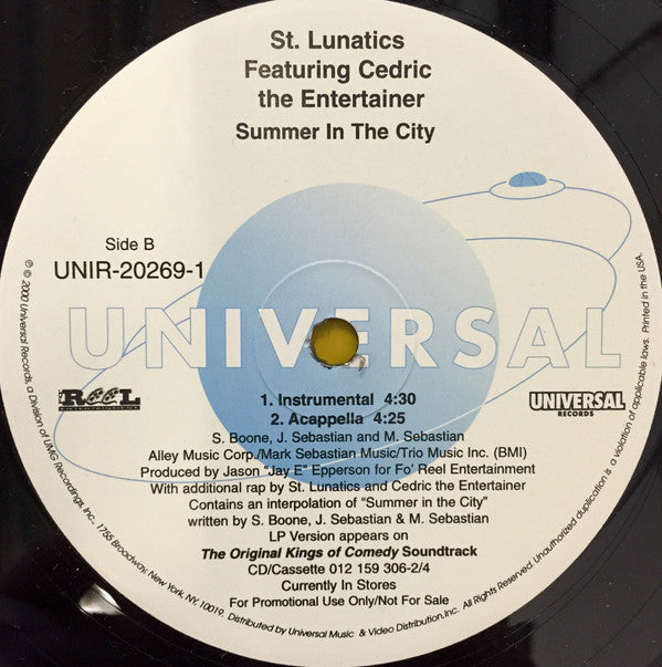 St. Lunatics Feat Cedric The Entertainer : Summer In The City (12", Promo)