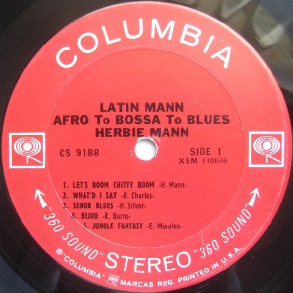 Herbie Mann : Latin Mann (Afro To Bossa To Blues) (LP, Album, RP)