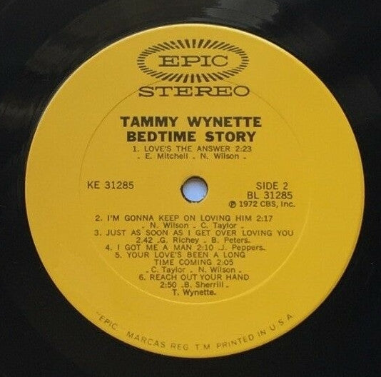 Tammy Wynette : Bedtime Story (LP, Album, Pit)