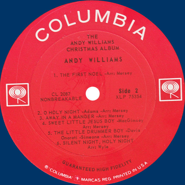 Andy Williams : The Andy Williams Christmas Album (LP, Album, Mono)