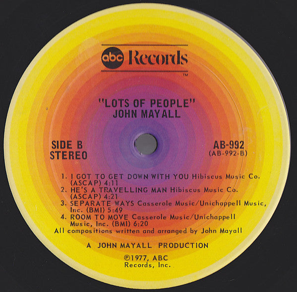 John Mayall : Lots Of People (LP, Album)