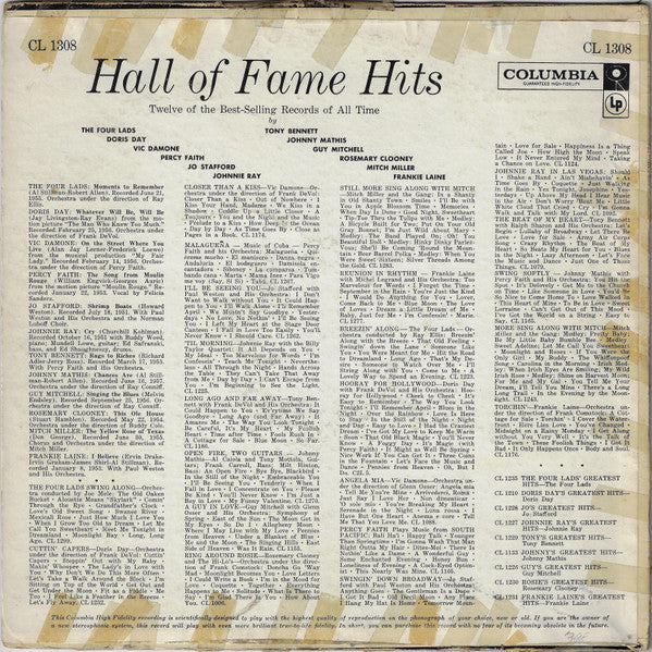 Various : Hall Of Fame Hits (LP, Comp, Mono)