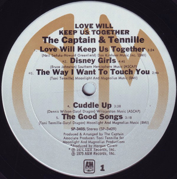 The Captain & Tennille* : Love Will Keep Us Together (LP, Album)