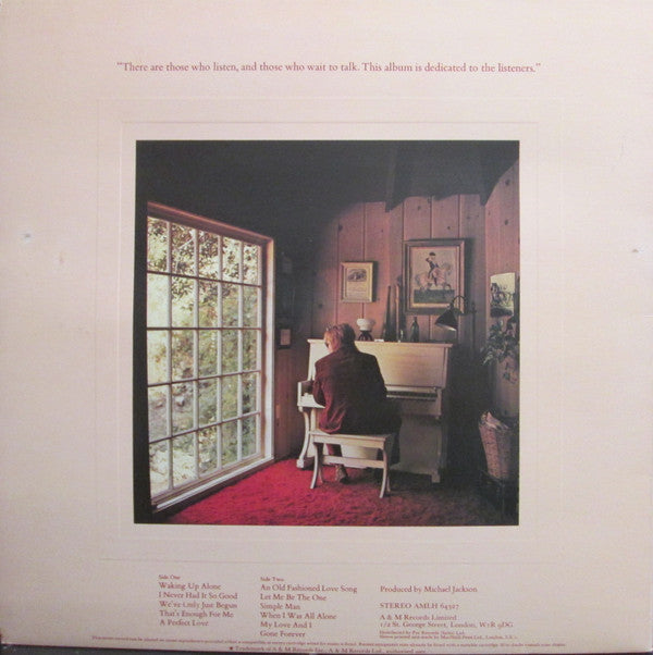 Paul Williams (2) : Just An Old Fashioned Love Song (LP, Album)