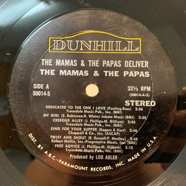 The Mamas & The Papas : The Mamas & The Papas Deliver (LP, Album, Mon)