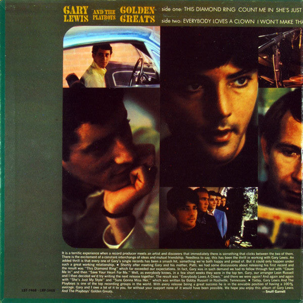Gary Lewis & The Playboys : Golden Greats (LP, Comp, Mono, Ind)