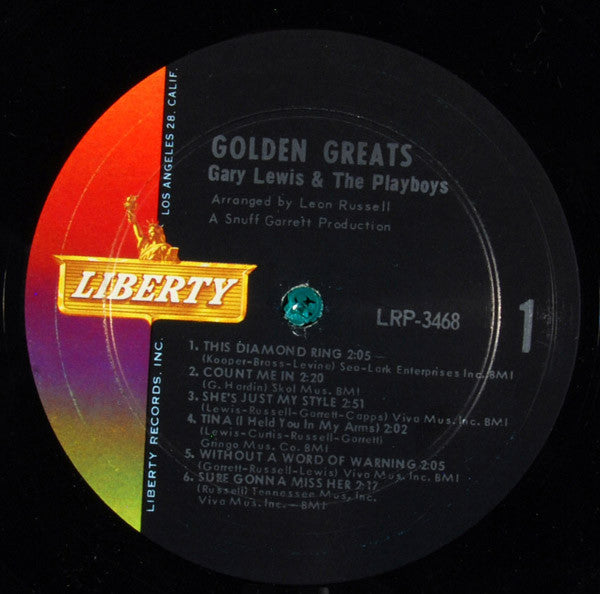 Gary Lewis & The Playboys : Golden Greats (LP, Comp, Mono, Ind)