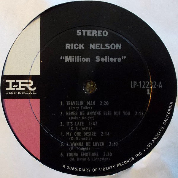 Rick Nelson* : Million Sellers (LP, Comp)